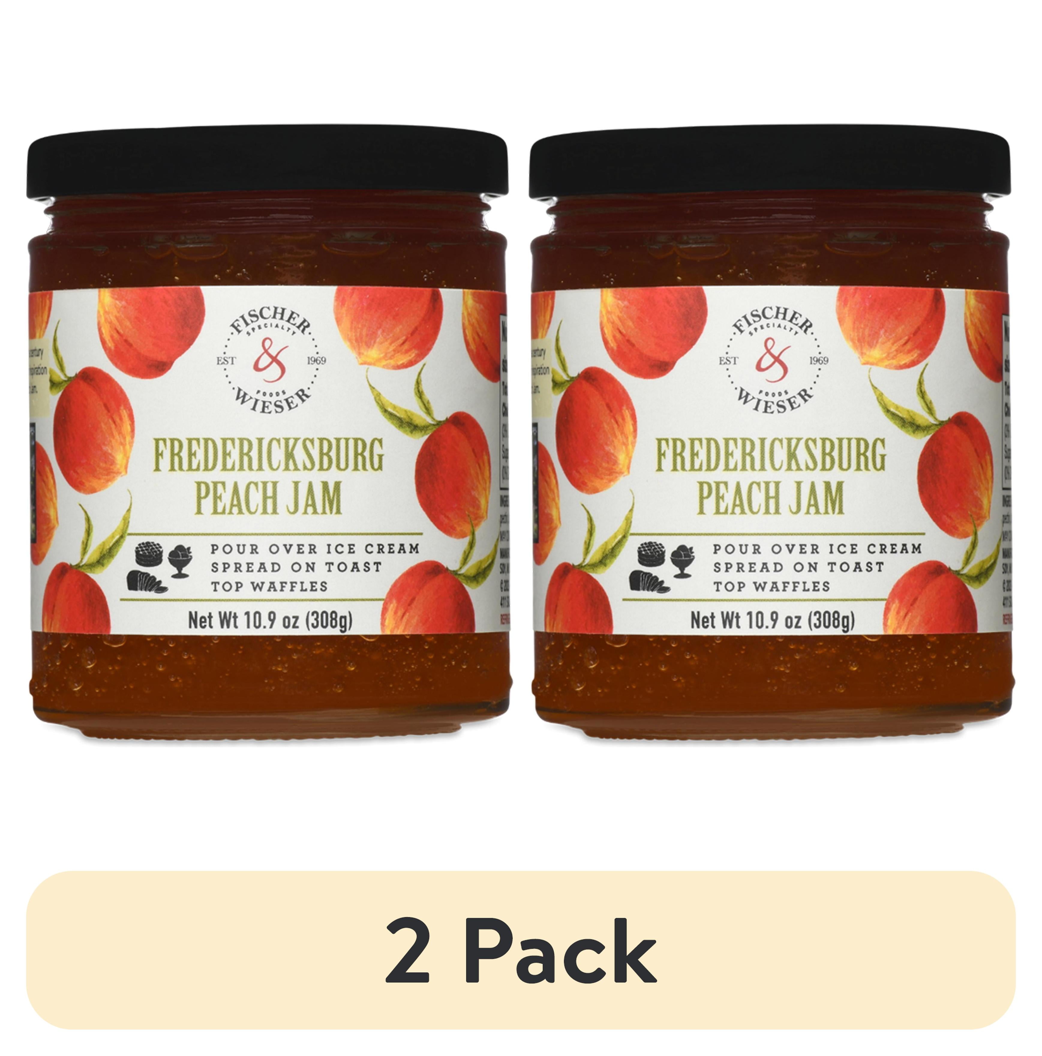 (2 pack) Fischer & Wieser Fredericksburg Peach Jam, 10.9 oz