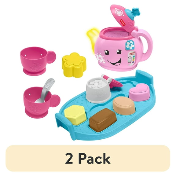Fisher-Price Laugh & Learn Sweet Manners Tea Set Interactive Toddler Pretend Play, 11 Pieces