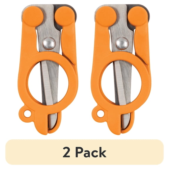 (2 pack) Fiskars 4" Folding Scissors, 1 Each, All-Purpose Scissors