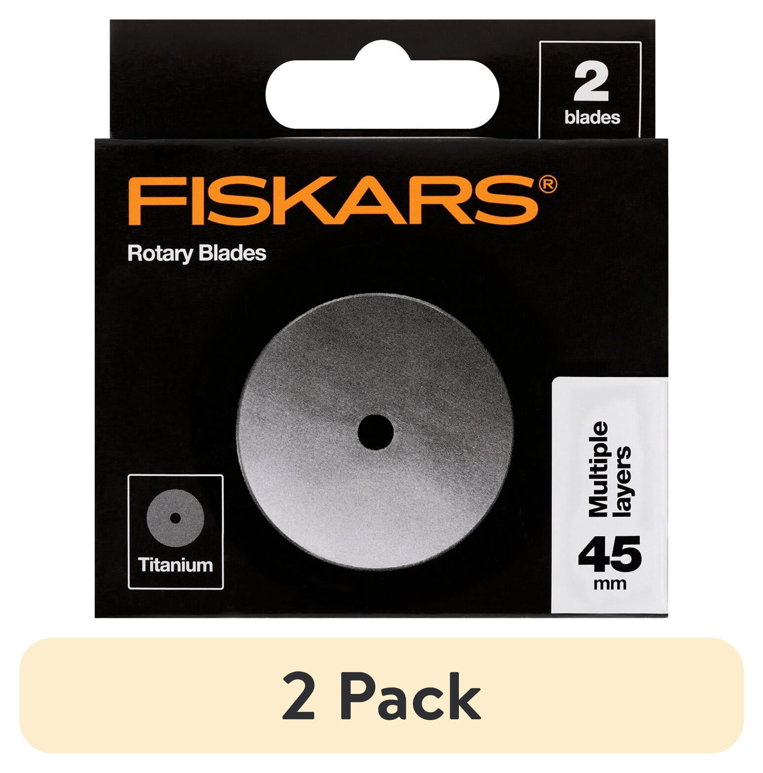 (2 pack) Fiskars 45mm Titanium Rotary Blade 2-Pack, 3.75" Width