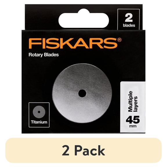 (2 pack) Fiskars 45mm Titanium Rotary Blade 2-Pack, 3.75" Width