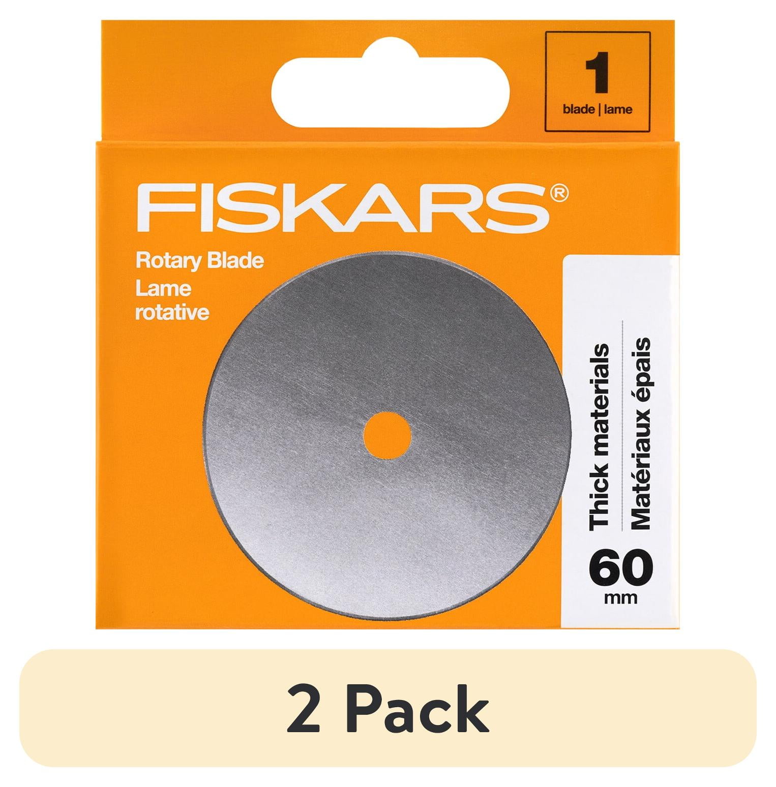 (2 pack) Fiskars 60mm Replacement Rotary Blade for Rotary Cutter, 1 Pack