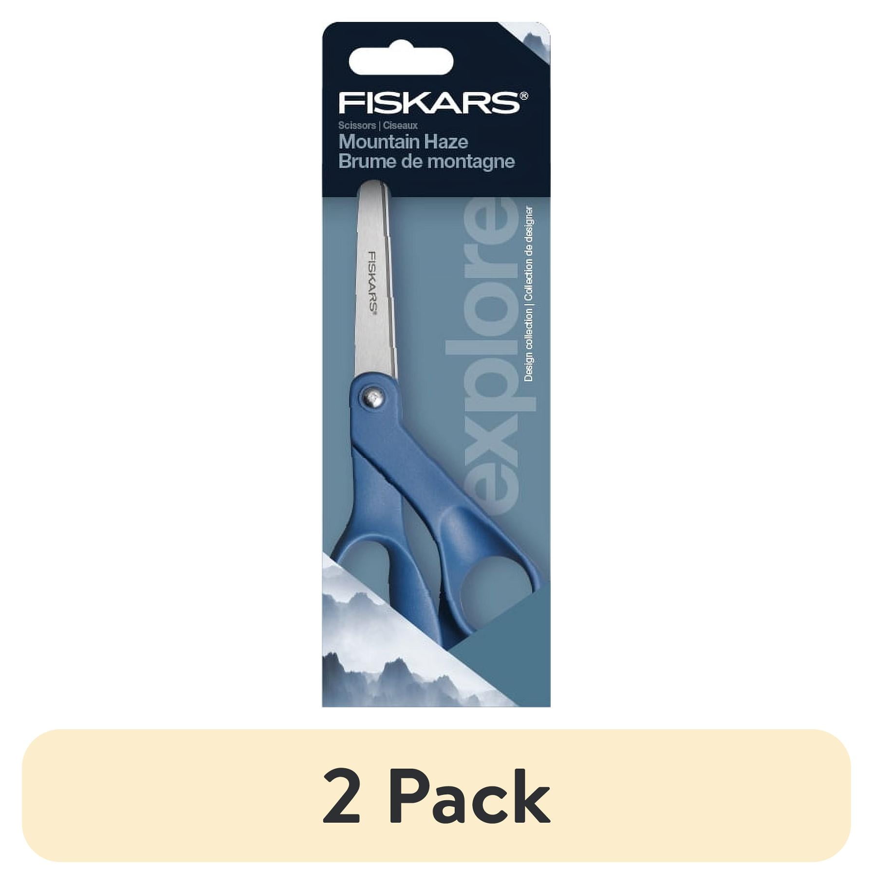 (2 pack) Fiskars 8" Explore Fabric Scissors, Blue