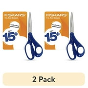 (2 pack) Fiskars Graduate Student Scissors, 8", Pointed, Scissors for School or Office, Blue