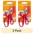 thumbnail image 1 of (2 pack) Fiskars 5" Kids School Scissors with Pointed Tip, Ages 4 and Up, Red, 1 of 17
