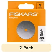 (2 pack) Fiskars Replacement Portable Rotary Blade 45mm with Reusable Clam