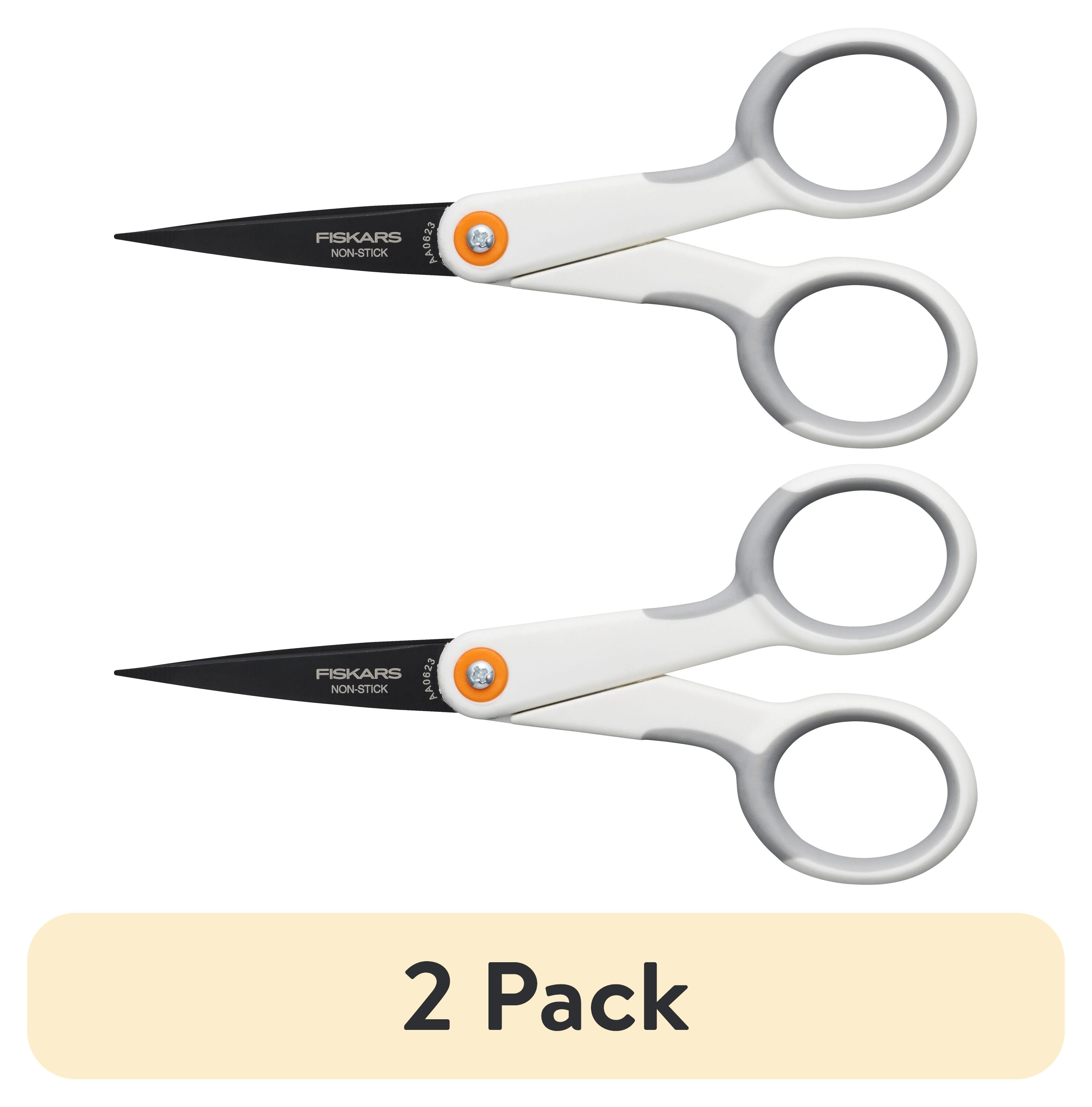 (2 pack) Fiskars 5" Micro-Tip Premier Scissors 5" with Softgrip