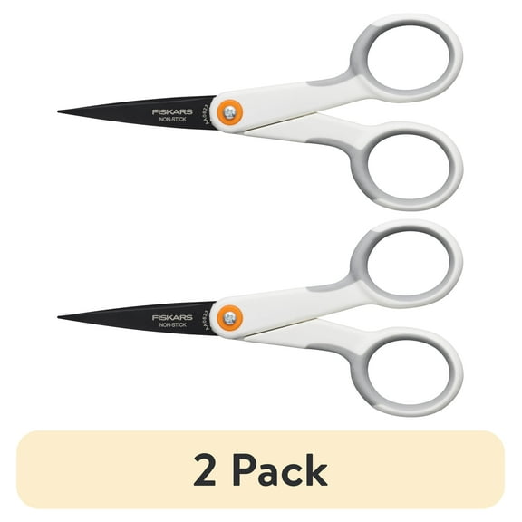 (2 pack) Fiskars 5" Micro-Tip Premier Scissors 5" with Softgrip