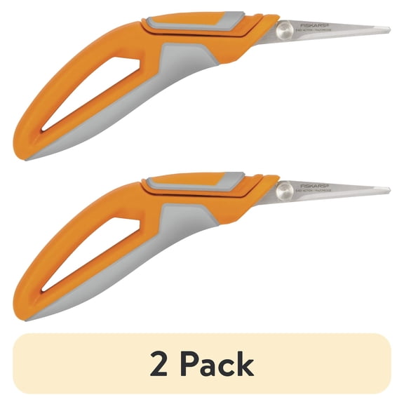 (2 pack) Fiskars Total Control Percision Scissors, 7"