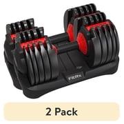2 pack FitRx Adjustable Dumbbell, 52.5lb SmartBell Dumbbell with Quick-Select Weights for Home Gym
