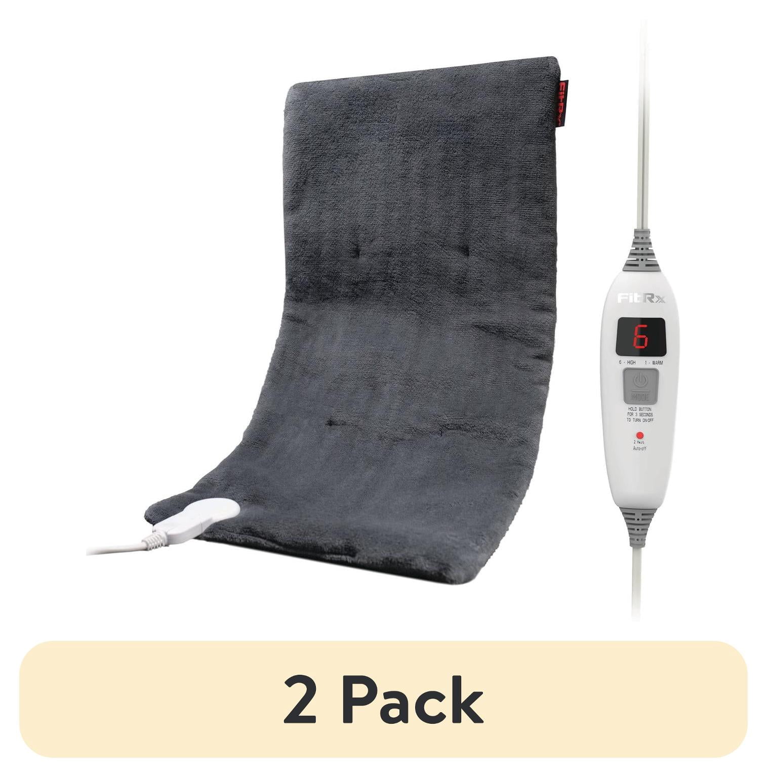 (2 pack) FitRx Recovery Heat Heating Pad, Electric Heating Pad for Back Pain Relief, 12 x 24in.