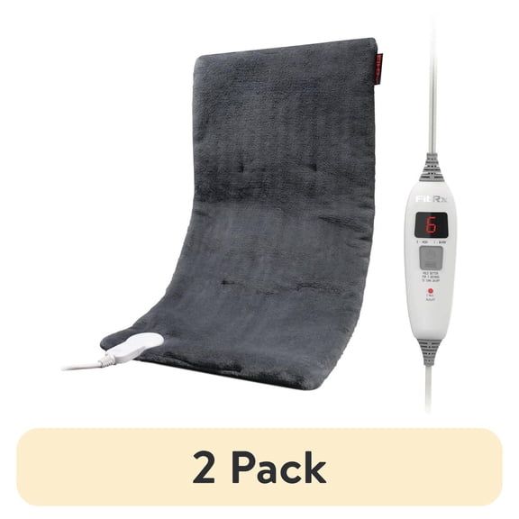 (2 pack) FitRx Recovery Heat Heating Pad, Electric Heating Pad for Back Pain Relief, 12 x 24in.