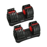 (2 pack) FitRx SmartBell, Quick-Select Adjustable Dumbbell for Home Gym, 5-52.5 lbs. Weight, Black, Single price history and forecast - FitRx SmartBell