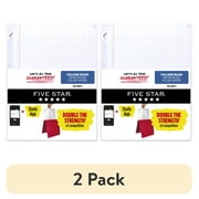 (2 pack) Five Star Reinforced Filler Paper Plus Study App, College Ruled, 8.5" x 11", 80 Sheets/Pack (170102-WMT)