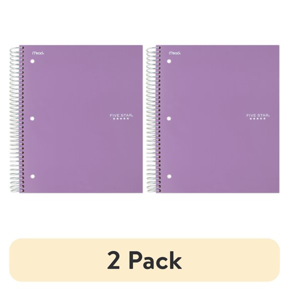 (2 pack) Five Star Spiral Notebook, 2 Subject, College Ruled, Tidewater (840004CG1-WMT)