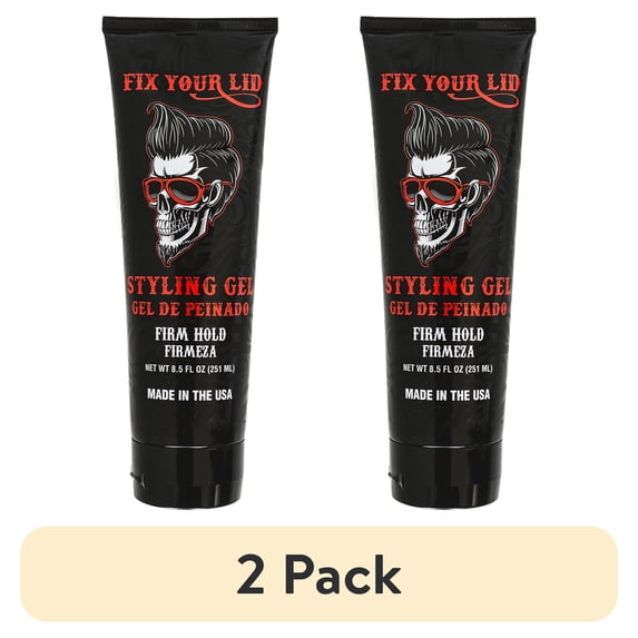 (2 pack) Fix Your Lid Firm Hold High Shine Hair Styling Gel, 8.5 fl oz