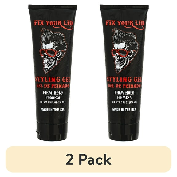 (2 pack) Fix Your Lid Firm Hold High Shine Hair Styling Gel, 8.5 fl oz