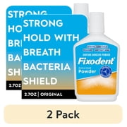 2 pack Fixodent Extra Hold Denture Adhesive Powder, 2.7 oz