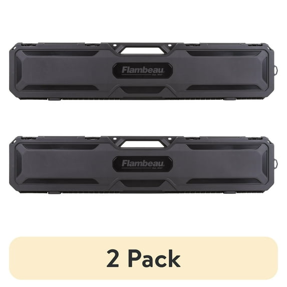 (2 pack) Flambeau Outdoors, 6451SC-1 Safe Shot Field Gun Case, 50.5 inches, Plastic, Black