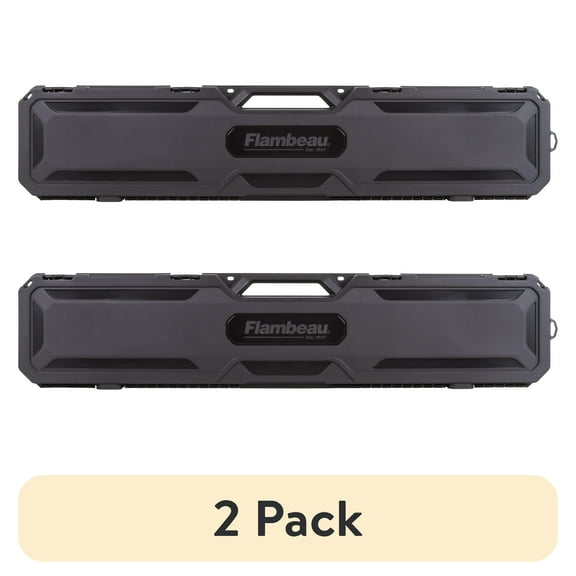 (2 pack) Flambeau Outdoors, 6451SC-1 Safe Shot Field Gun Case, 50.5 inches, Plastic, Black