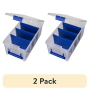 2 pack Flambeau Outdoors Super Half Satchel, Fishing Tackle and Gear Storage, Large, Clear