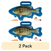 (2 pack) Flambeau Outdoors Wild Bite Panfish 25 Piece Kids Kit, Fishing Tackle Box, Blue, Plastic, 10.75 inch