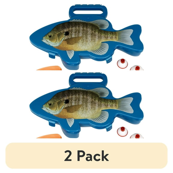 (2 pack) Flambeau Outdoors, Wild Bite Panfish 25 Piece Kit, Fishing Tackle Box, 10.75 inch, Plastic, Non Lead