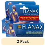 2 pack Flanax Pain Relief Liniment, Triple Action, 1 Ounce