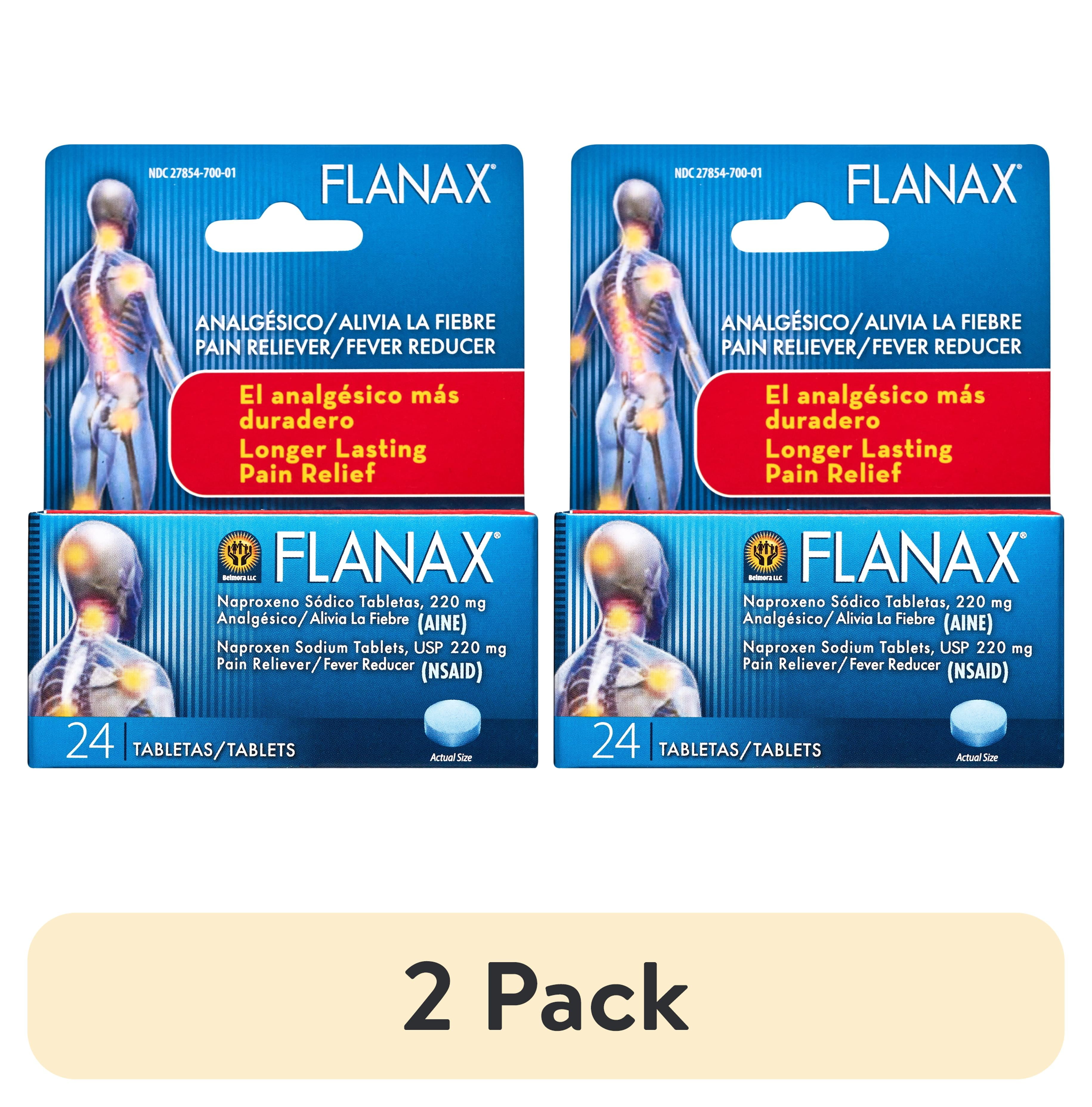 (2 pack) Flanax Pain Reliever/Fever Reducer Tablets, 24 Tablets