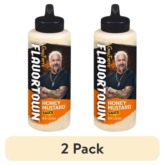 (2 pack) Flavortown Honey Mustard Sauce 12.5 oz
