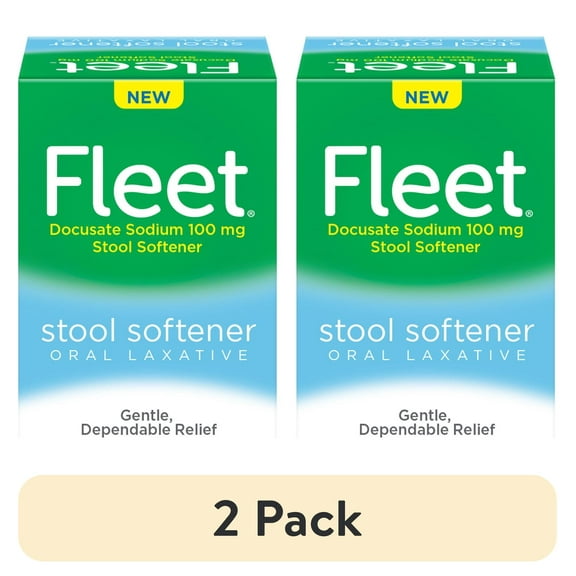 (2 pack) Fleet Laxative, Stool Softener, Stimulant Free Oral Laxative for Constipation Relief, 25 Count Softgels