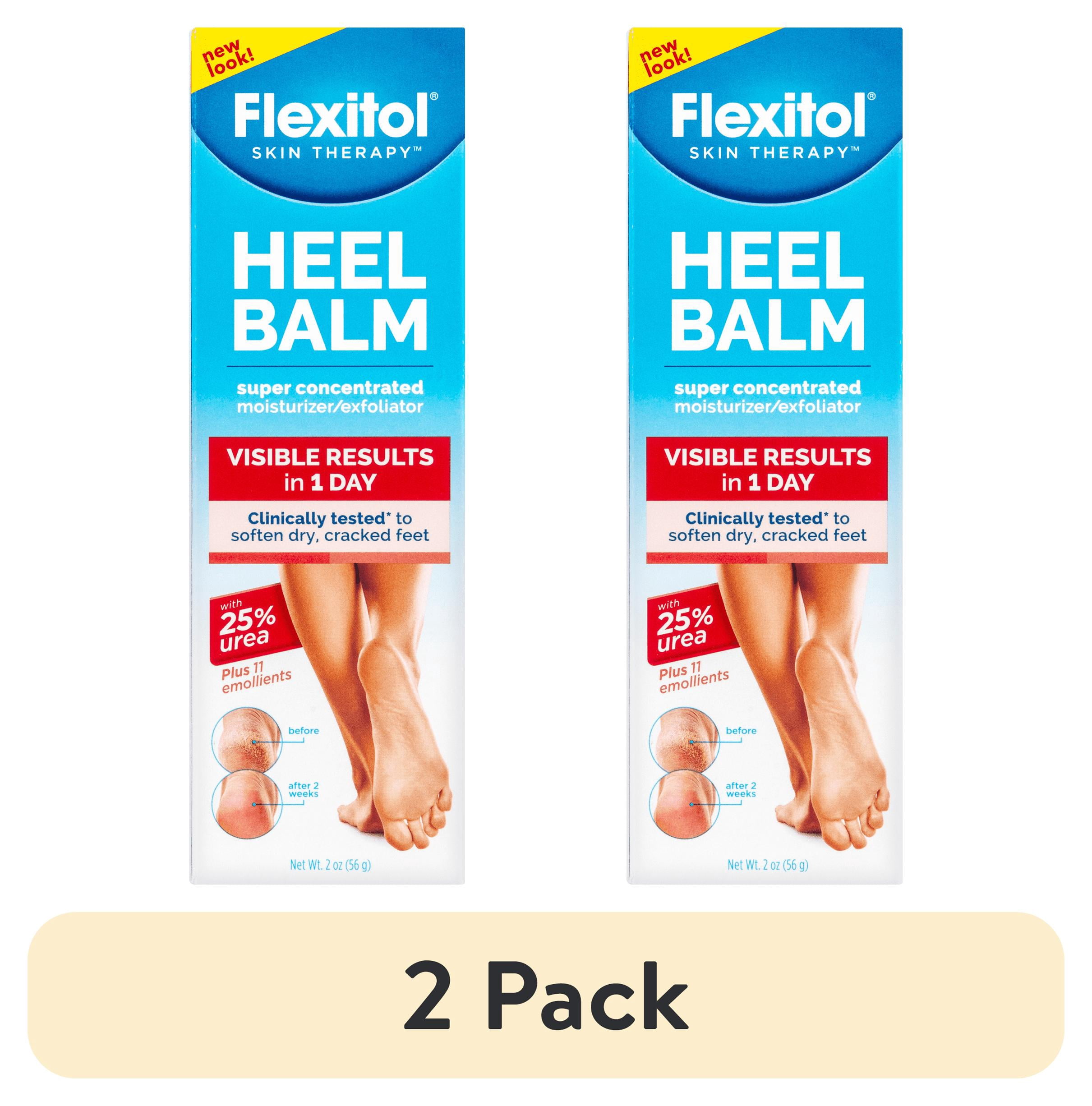 (2 pack) Flexitol Heel Balm, Cracked Heel Cream & Foot Balm, Intensive Hydration for Dry, Rough Feet & Heels, Urea-Based Moisturizing Cream, 2 oz Tube