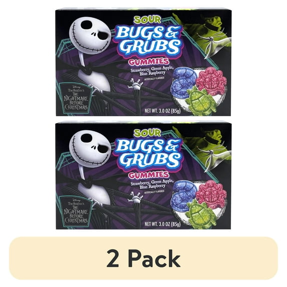 (2 pack) Flix Candy Halloween, NBC Bugs and Grubs Gummy Theater, Multiflavor, 3oz Box