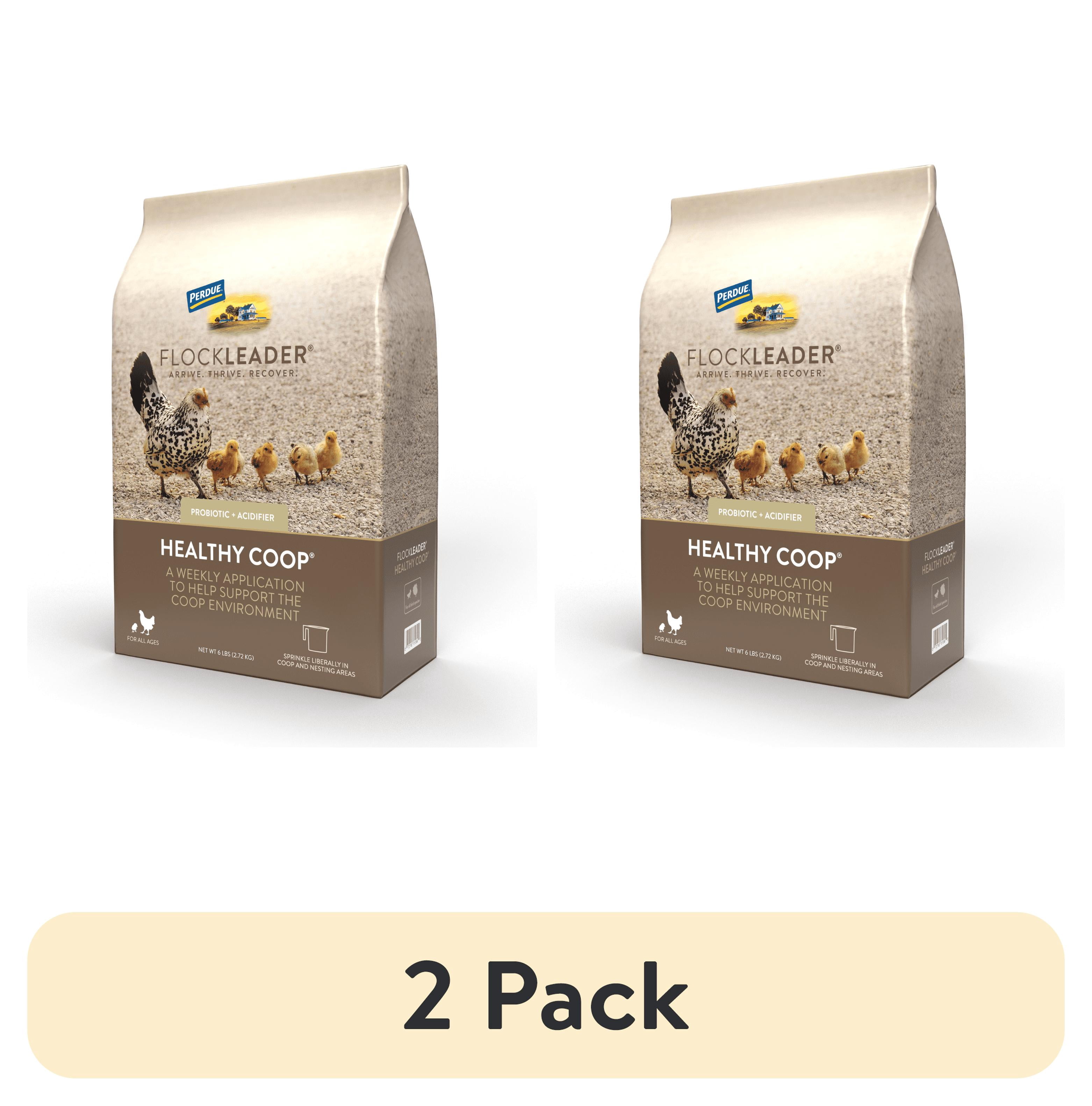 (2 pack) FlockLeader Healthy Coop Litter Application for Chickens, 6 Pound