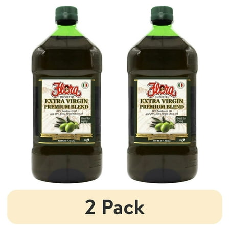 (2 pack) Flora Extra Virgin & Sunflower Oil Blend, 68 oz