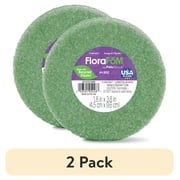 2 pack FloraCraft FloraF M Disc 1.8 inch x 3.8 inch Green Floral Arranging Supply