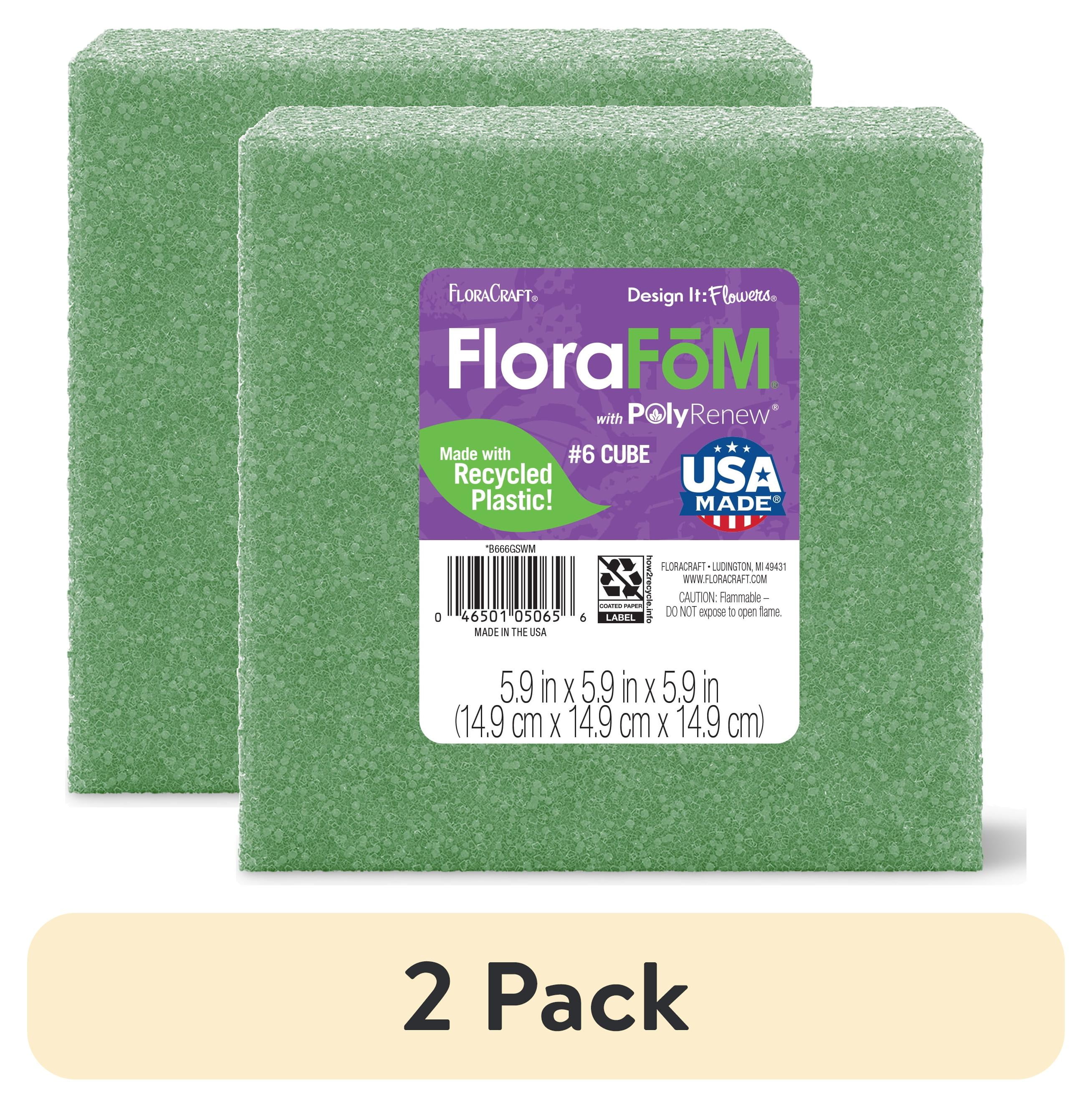 (2 pack) FloraCraft FloraFōM Foam Cube 5.9 inch x 5.9 inch 5.9 inch ...