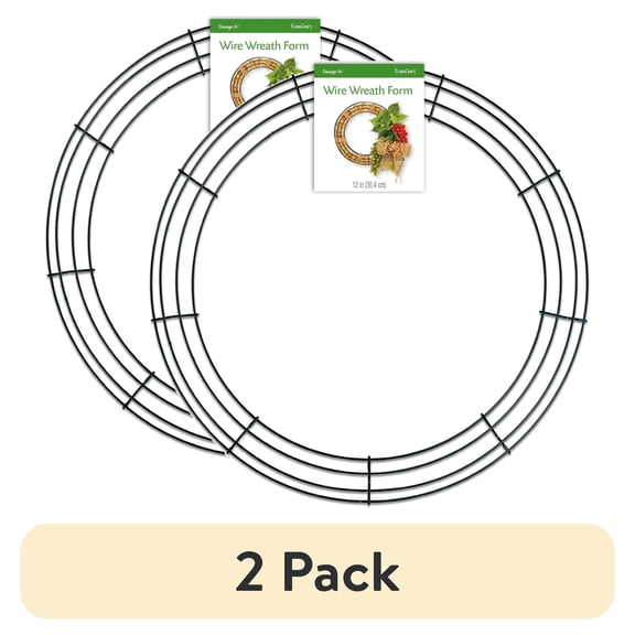 (2 pack) FloraCraft Wire Wreath Form 12 inch Green