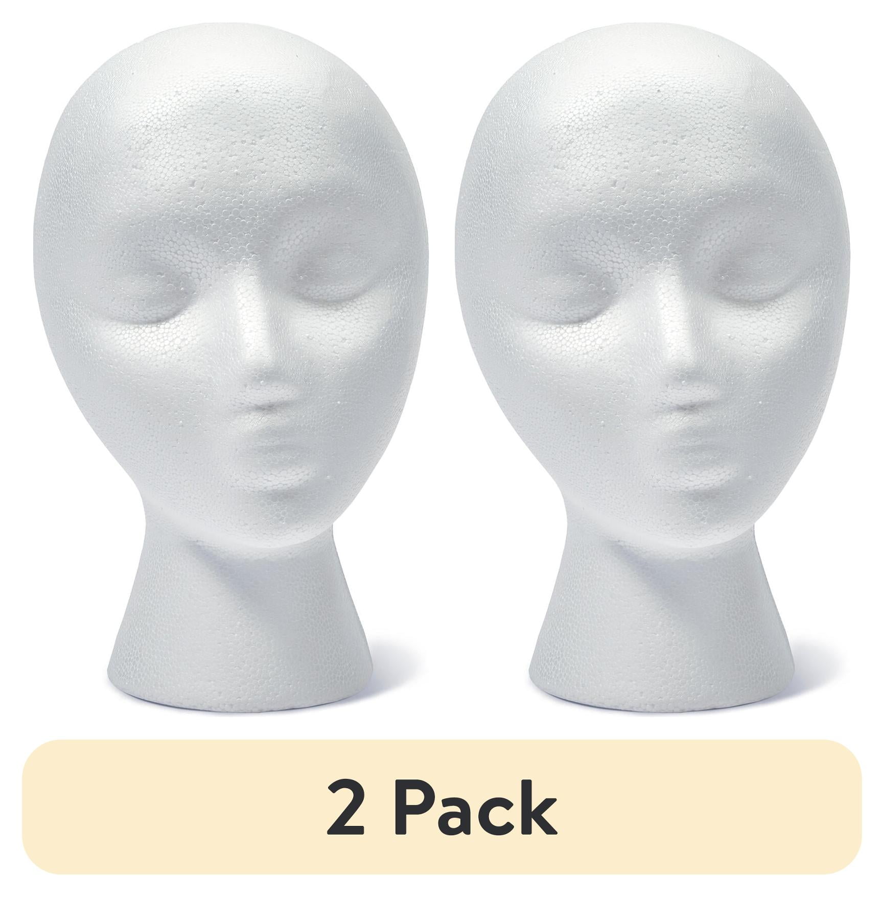 (2 pack) FloraCraft SmoothFōM Female Head 5.8" x 7.5" x 9.8" White