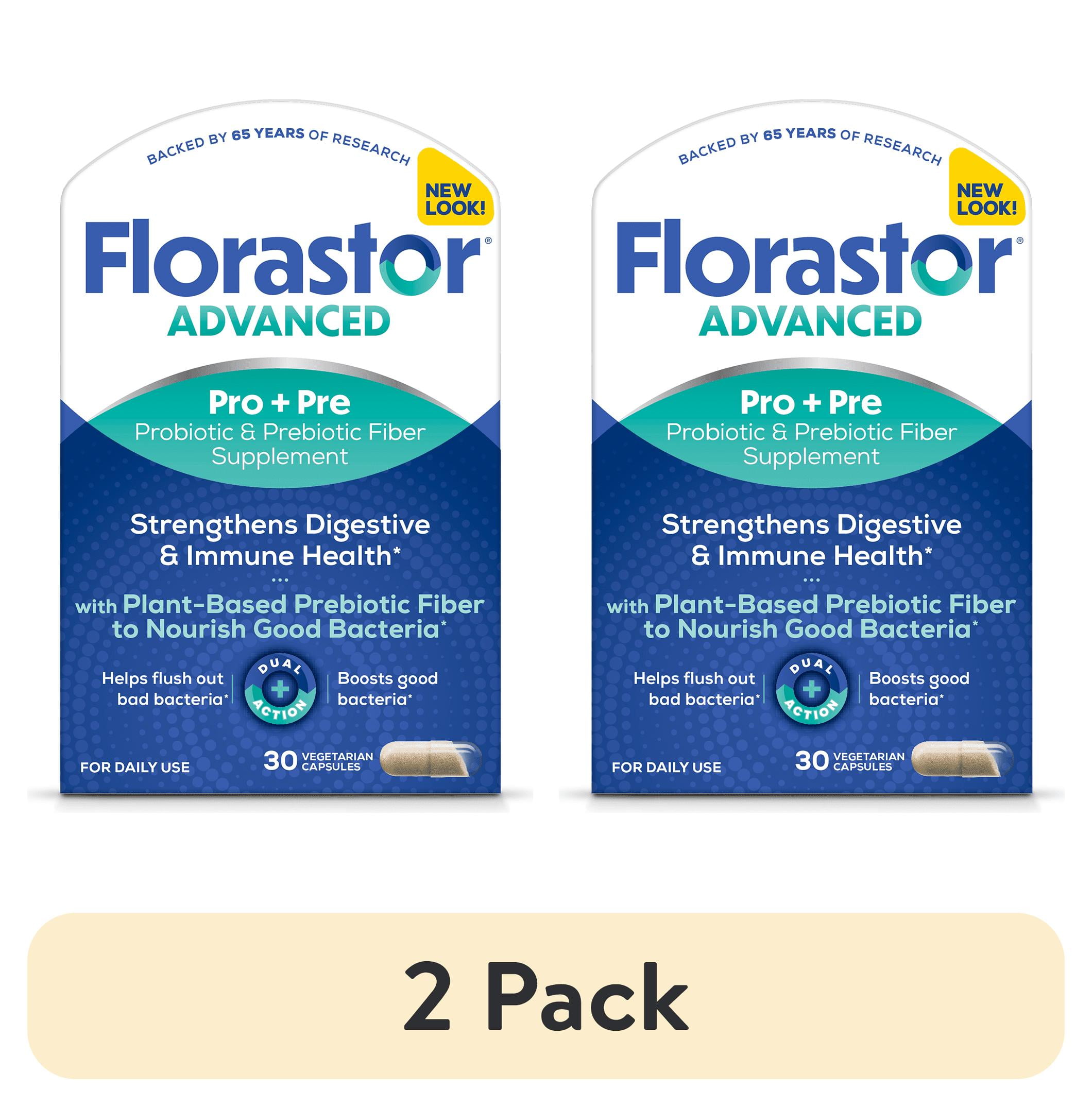 (2 pack) Florastor Unisex Advanced Pro + Pre Probiotic and Prebiotic Supplement 30ct