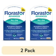 2 pack Florastor Unisex Advanced Pro + Pre Probiotic and Prebiotic Supplement, 30 Count