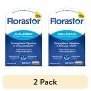 2 pack Florastor Unisex Daily Probiotic Supplement Capsules for Digestive Health, 50 Count
