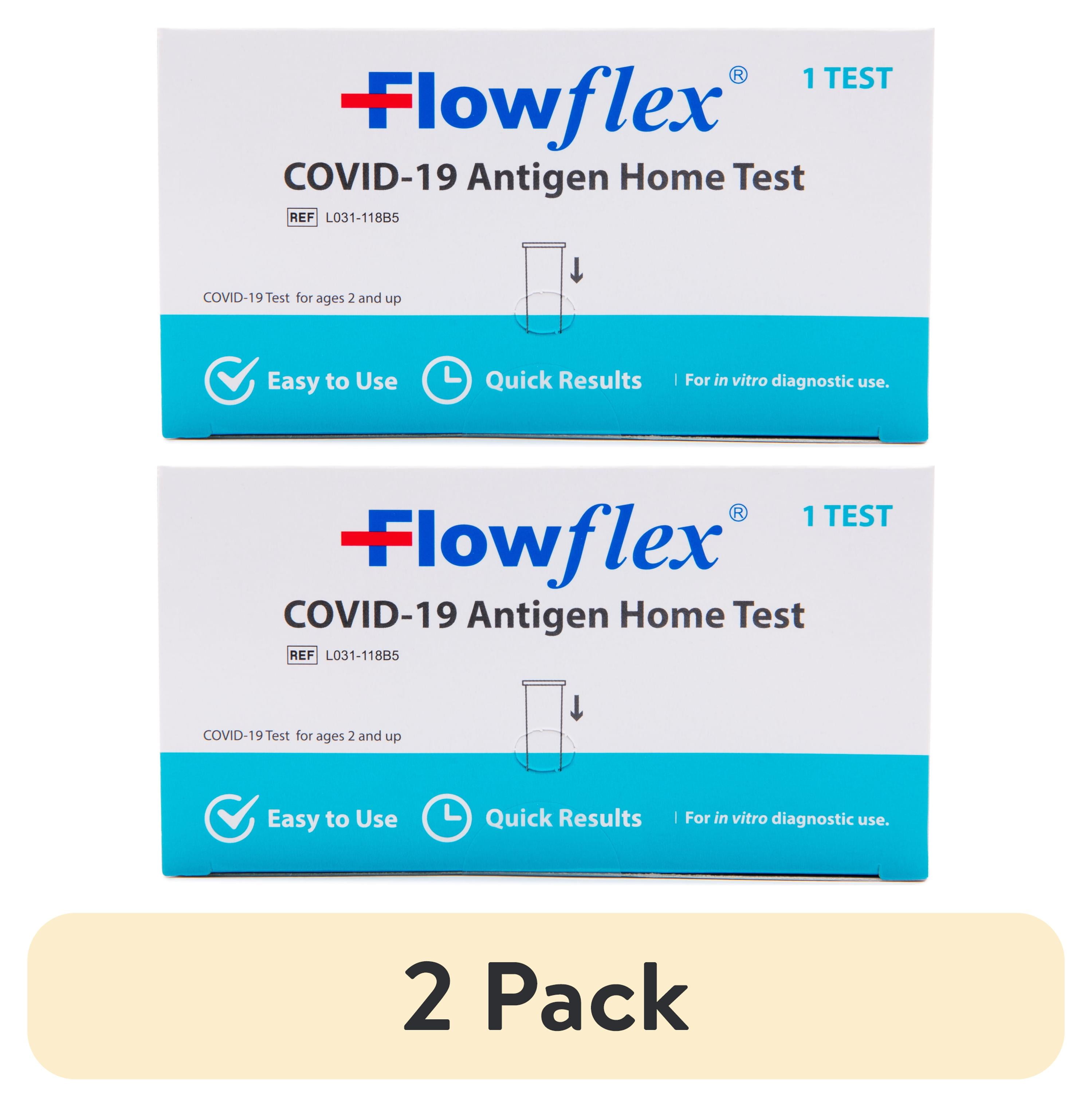 (2 pack) Flowflex® COVID-19 Antigen Home Test Kit, 1 Pack, 1 Tests ...