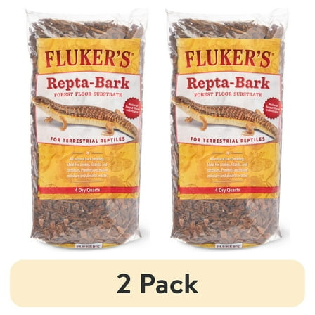(2 pack) Fluker's Aquaculture Repta Bark, 4 Qt, Reptile, Amphibian