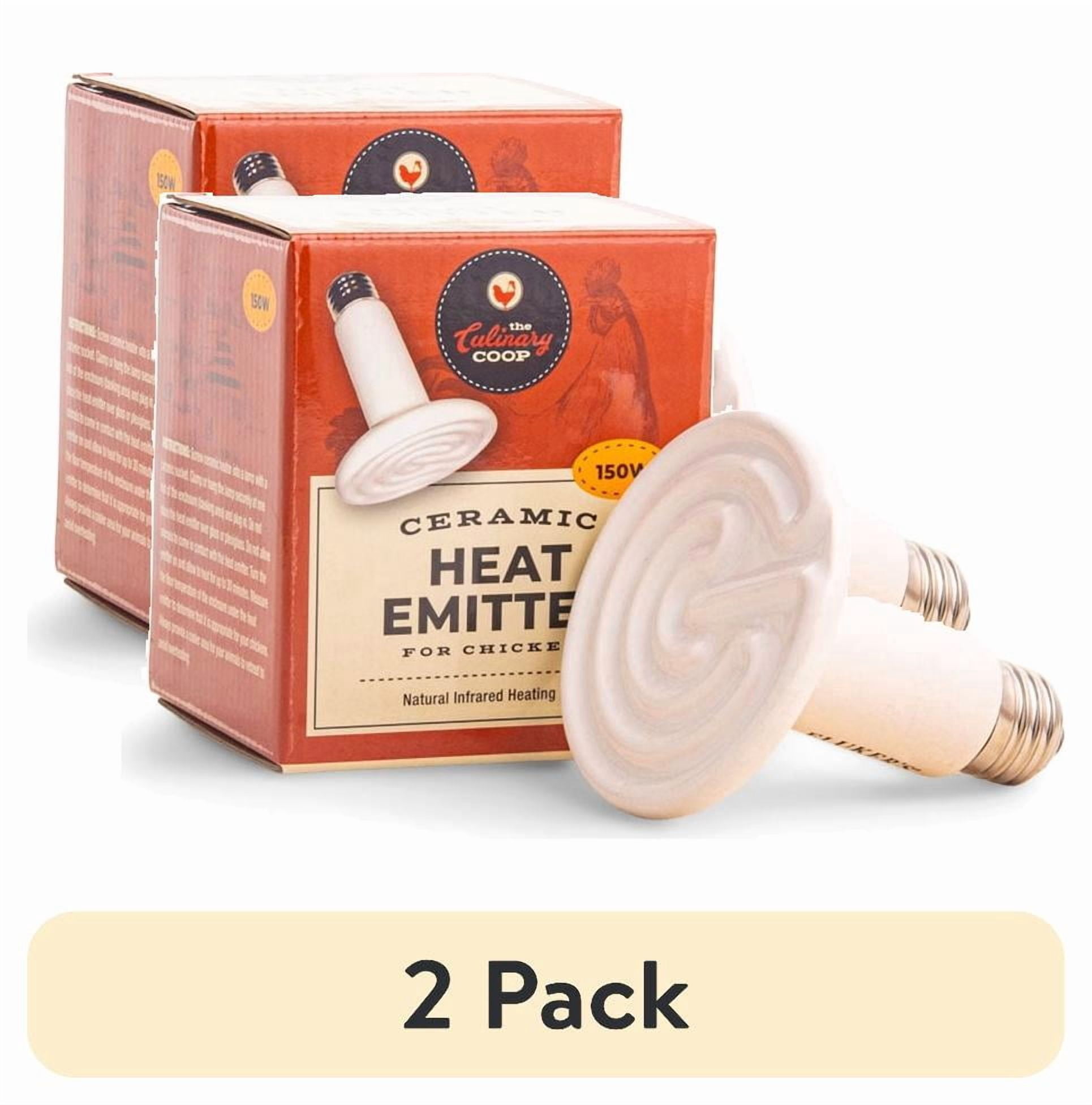 (2 pack) Fluker's Culinary Coop Ceramic Heat Emitter 150 Watt