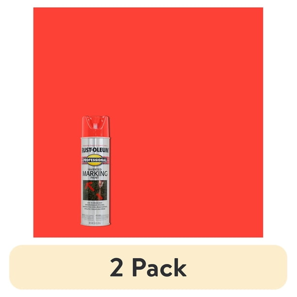 m♪♪ 2 pack) 6 Pack, Fluorescent Red-Orange, Rust-Oleum Professional