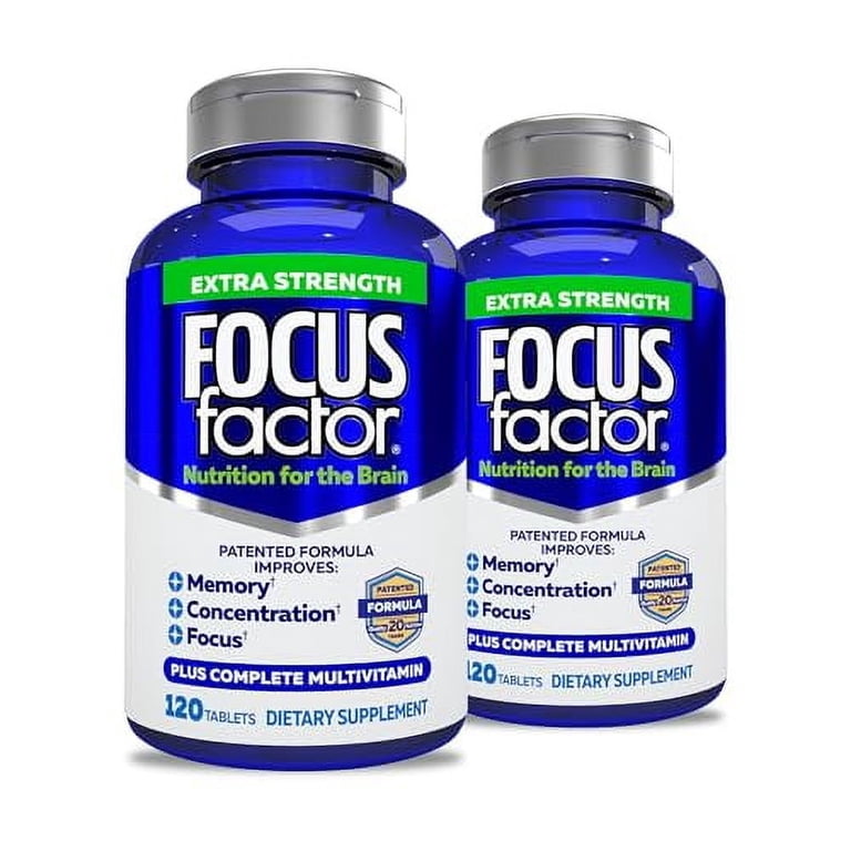 2 pack) Focus Factor Extra Strength (120 Count) - Brain Supplement