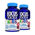 thumbnail image 1 of (2 pack) Focus Factor Kids Extra Strength (120 Count), Daily Chewable for Brain Health Support – Quality Formula, Gluten & Dairy Free, No Artificial Sweetener, 1 of 8