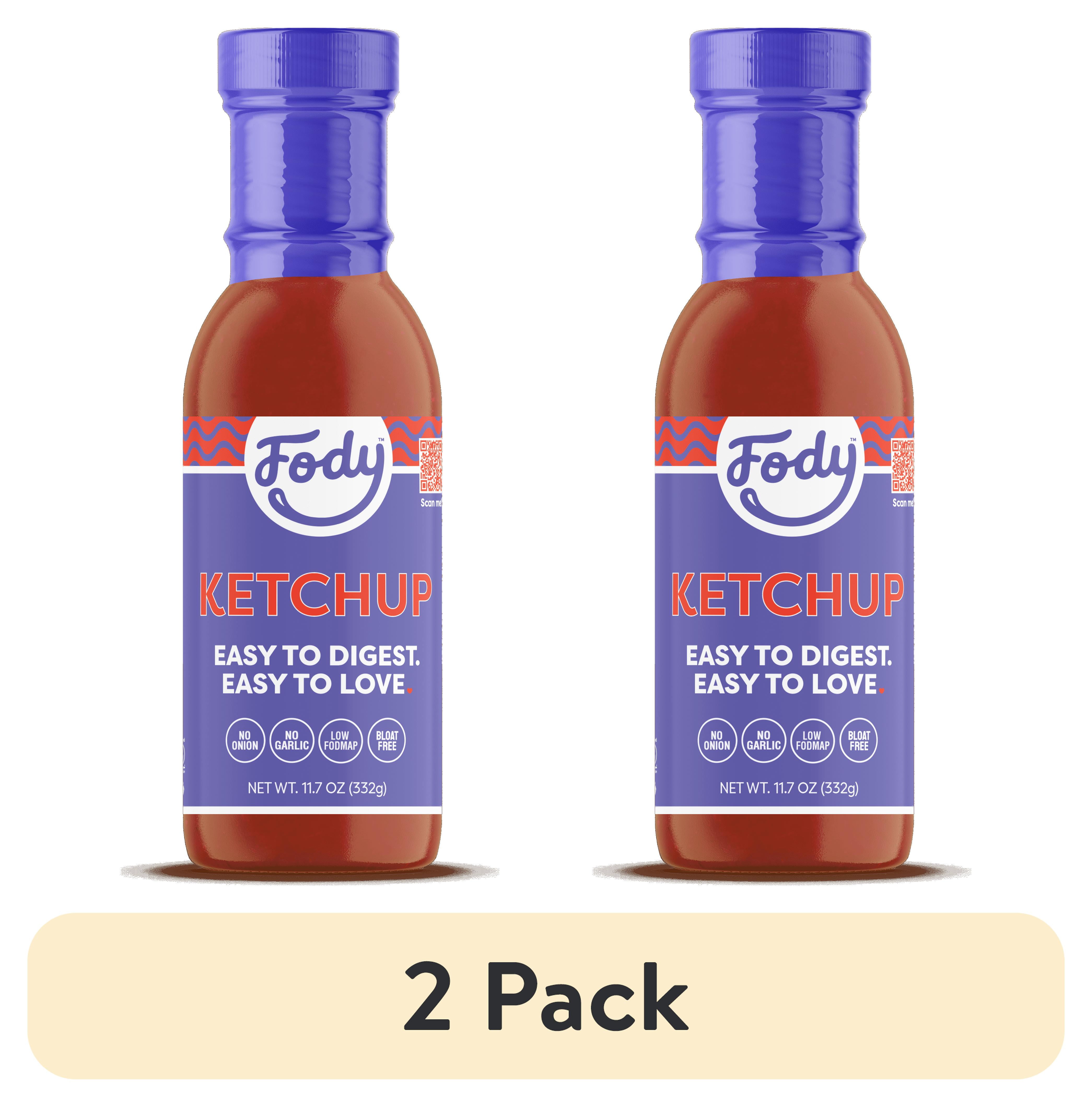 (2 pack) Fody Foods Gluten-Free Ketchup, 11.07oz Bottle