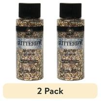 (2 pack) FolkArt Glitterific Acrylic Craft Paint, Glitter Finish, Rose Gold, 2 fl oz